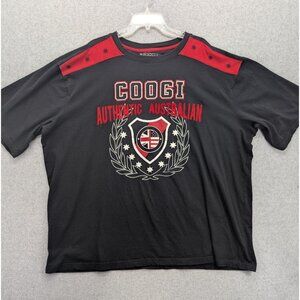 Coogi Shirt Mens 5XL Black Red Authentic Australian Crest Graphic Tee Cotton